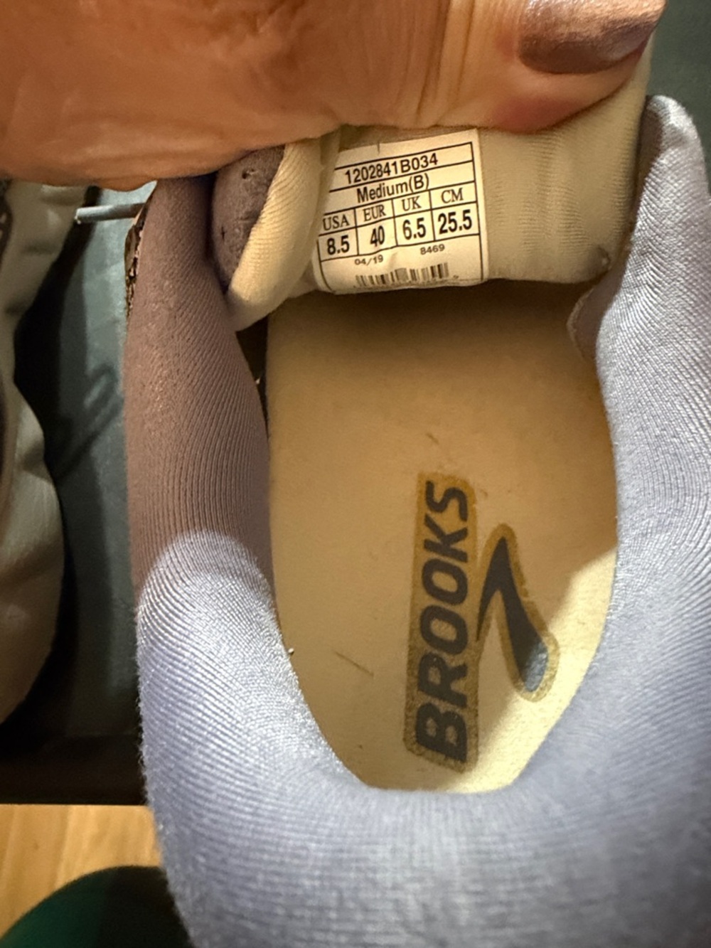 Brooks Women's Running Sneakers - Lavender and Peach - Picture 7 of 7